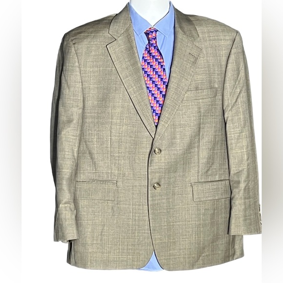 Lauren RL Light Grey 2 Button Blazer 100% Wool Single Vent 44S - Picture 2 of 11